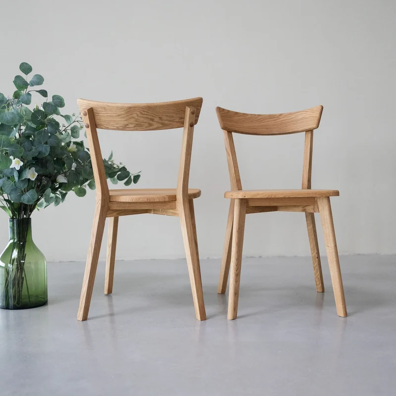Chaise en bois massif de chêne Victoria - Lot de 2 ou 4 chaises. - NordicStory