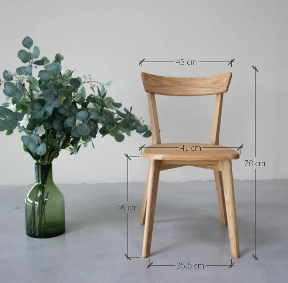 Chaise en bois massif de chêne Victoria - Lot de 2 ou 4 chaises. - NordicStory