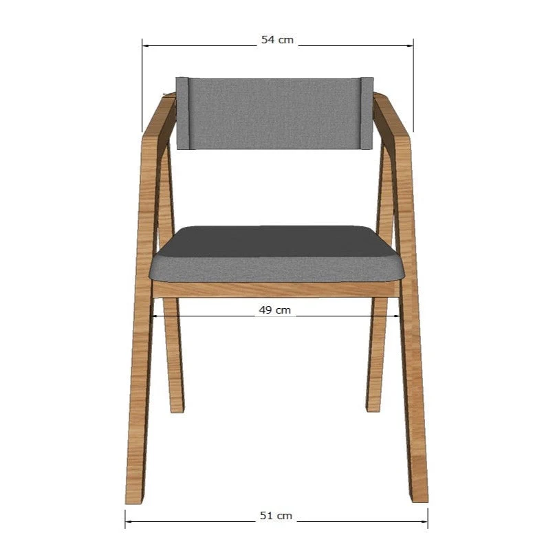 Chaise en bois massif de chêne Soho, revêtement - Lot de 2 ou 4 chaises - NordicStory
