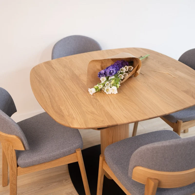 Table de salle à manger extensible en chêne massif LUNA - VESKOR