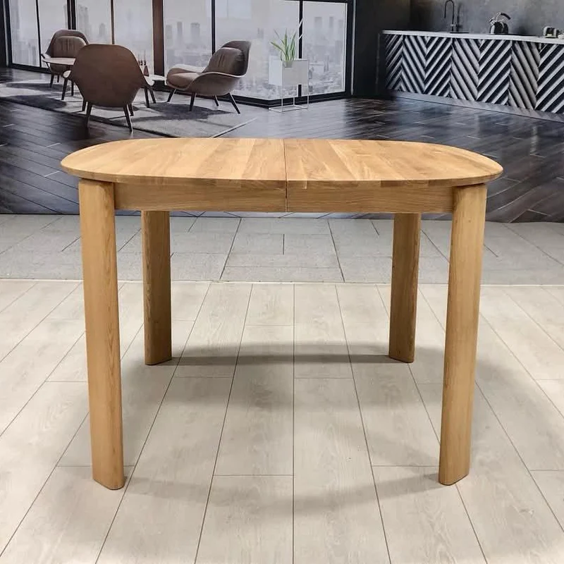 Table à manger ronde extensible en bois massif de chêne Victoria - NordicStory