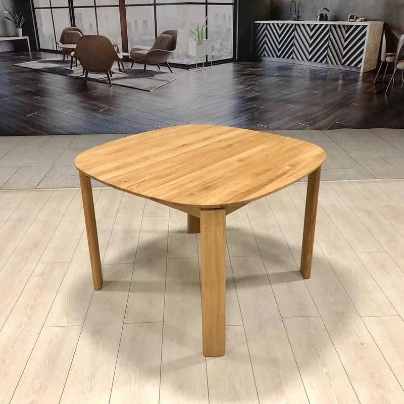 Table à manger ronde extensible en bois massif de chêne Victoria - NordicStory