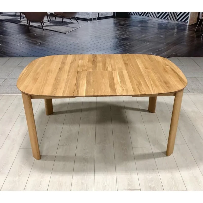 Table à manger ronde extensible en bois massif de chêne Victoria - NordicStory