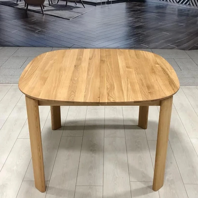 Table à manger ronde extensible en bois massif de chêne Victoria - NordicStory