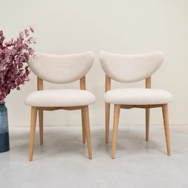 Chaise en bois massif de chêne Nube - Lot de 2 ou 4 chaises - NordicStory