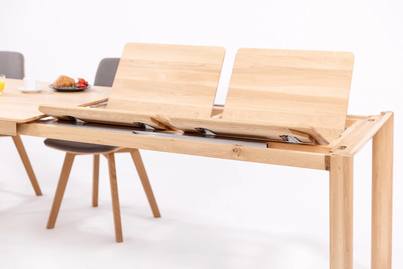 Table de salle à manger extensible en chêne massif DITA - VESKOR