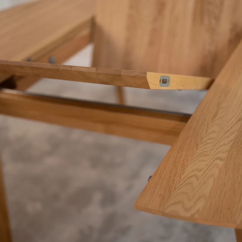 Table de salle à manger extensible ronde en chêne massif SAGA - VESKOR