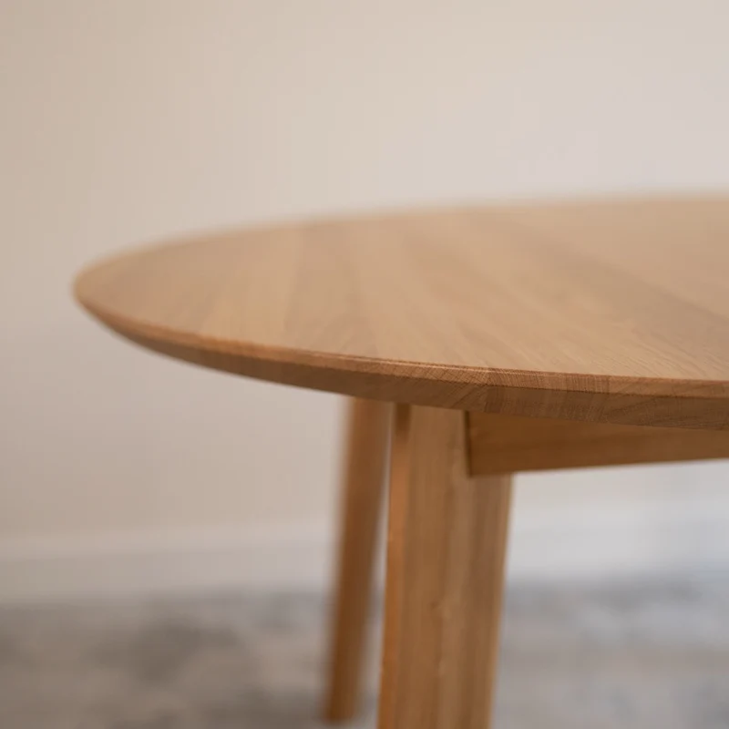 Table de salle à manger extensible ronde en chêne massif SAGA - VESKOR