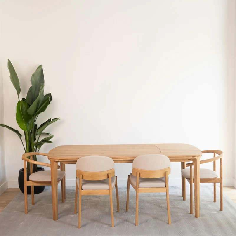 Table de salle à manger extensible en chêne massif IKONA - VESKOR