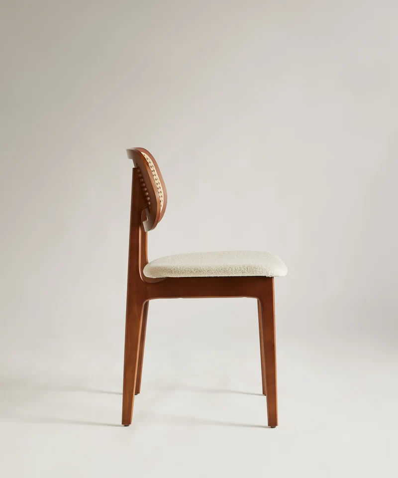 Silla de Comedor en Madera Tapizada Elma