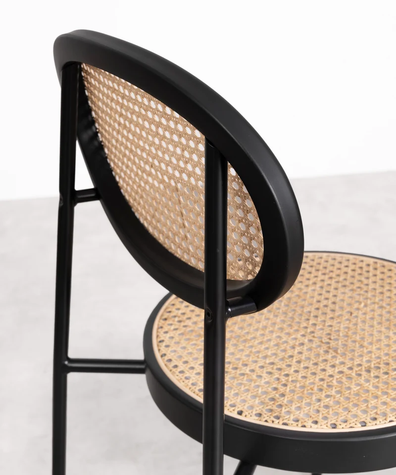 Silla de Comedor en Ratán y Metal Lora