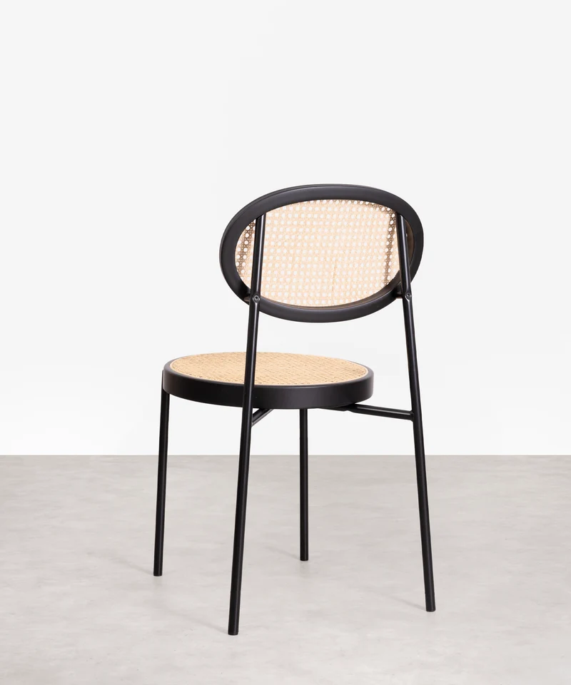 Silla de Comedor en Ratán y Metal Lora
