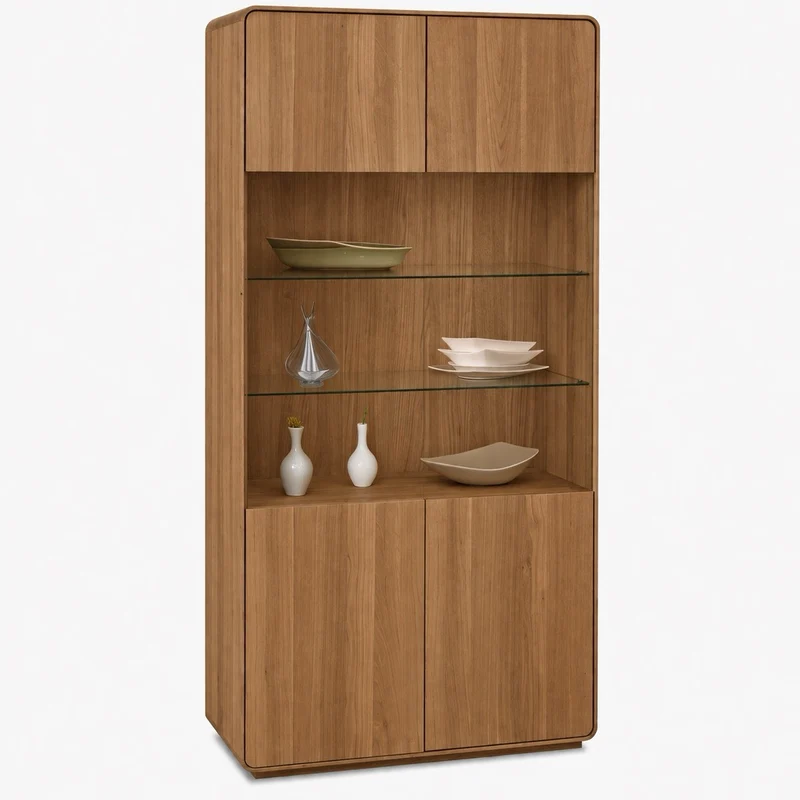 Vitrine en bois massif de chêne Genève 22 - NordicStory
