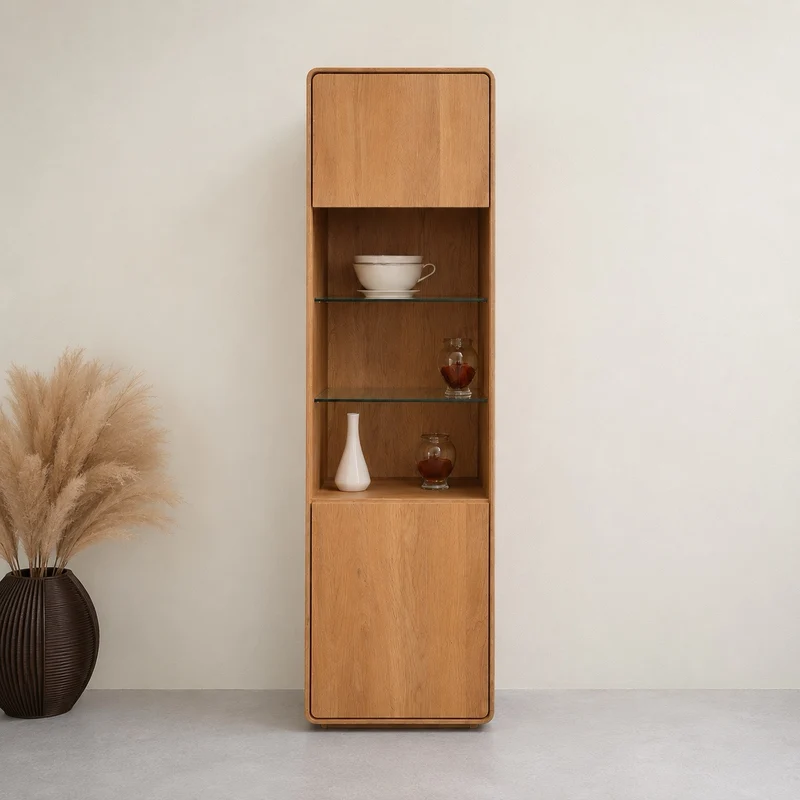 Vitrine en bois massif de chêne Genève 26 - NordicStory