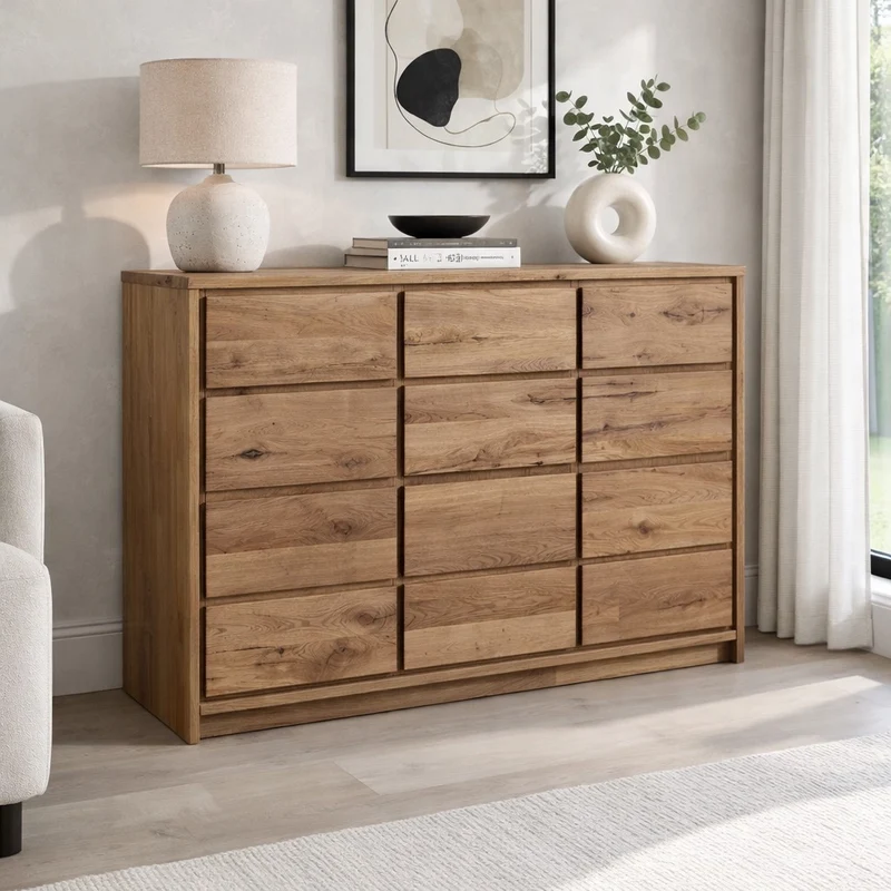 Buffet commode en bois massif de chêne Oregon 3.3 - NordicStory