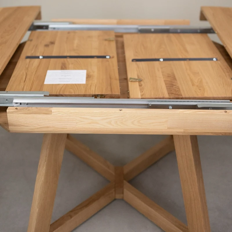 Table à manger ronde extensible en chêne massif Valence - NordicStory