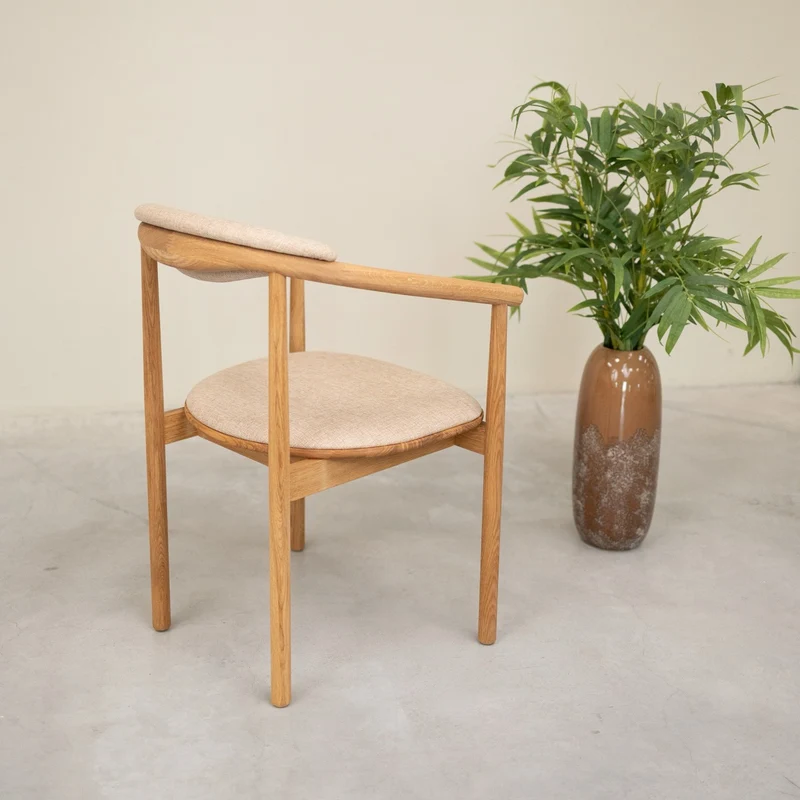 Chaise en bois massif de chêne Lord, revêtement - Lot de 2 ou 4 chaises - NordicStory