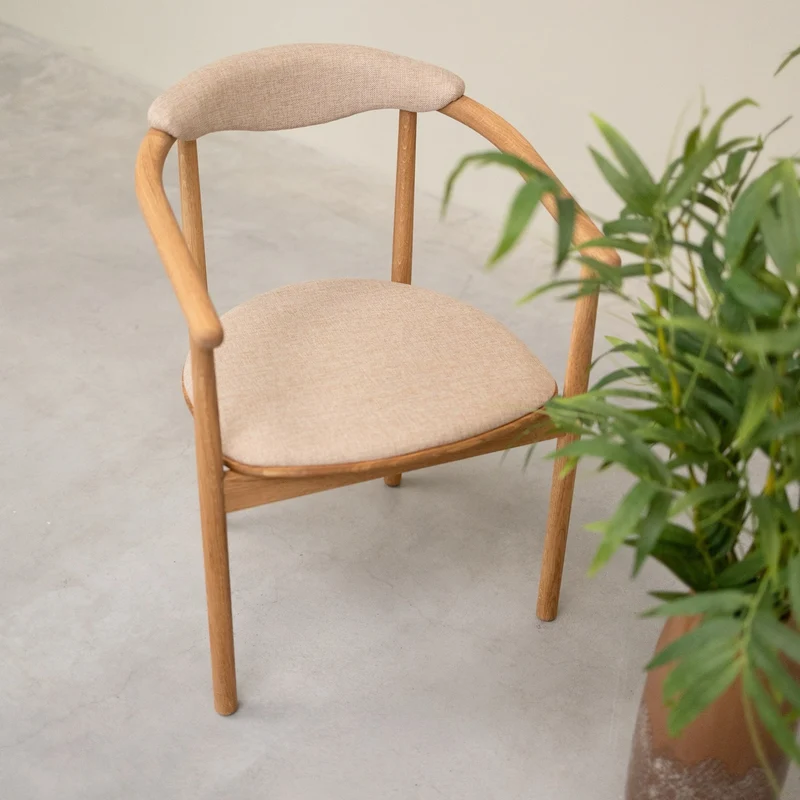 Chaise en bois massif de chêne Lord, revêtement - Lot de 2 ou 4 chaises - NordicStory