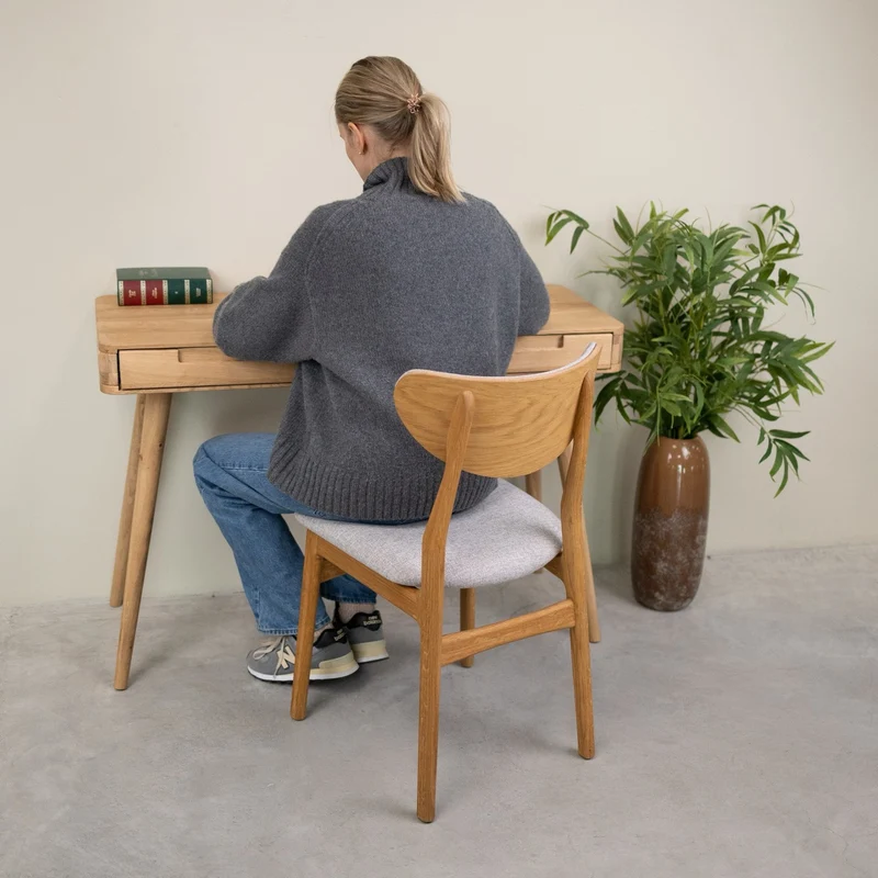 Bureau console en bois massif de chêne Escandi Atelier – NordicStory