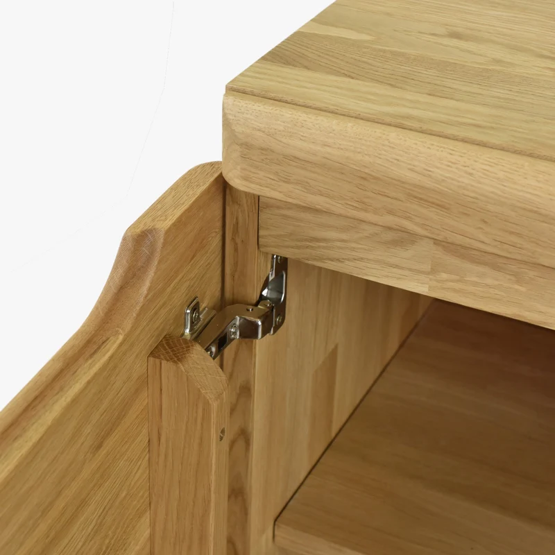 Buffet vitrine en bois massif de chêne Milan 1 - NordicStory