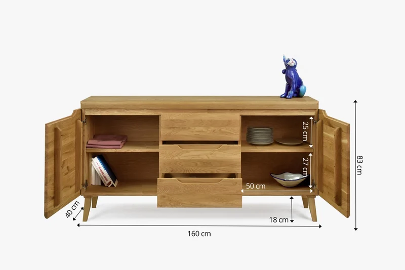 Buffet en bois massif de chêne Milan 3 - NordicStory