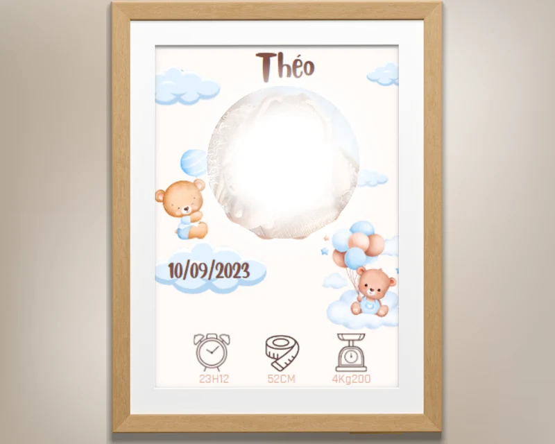 Affiche de naissance personnalisée