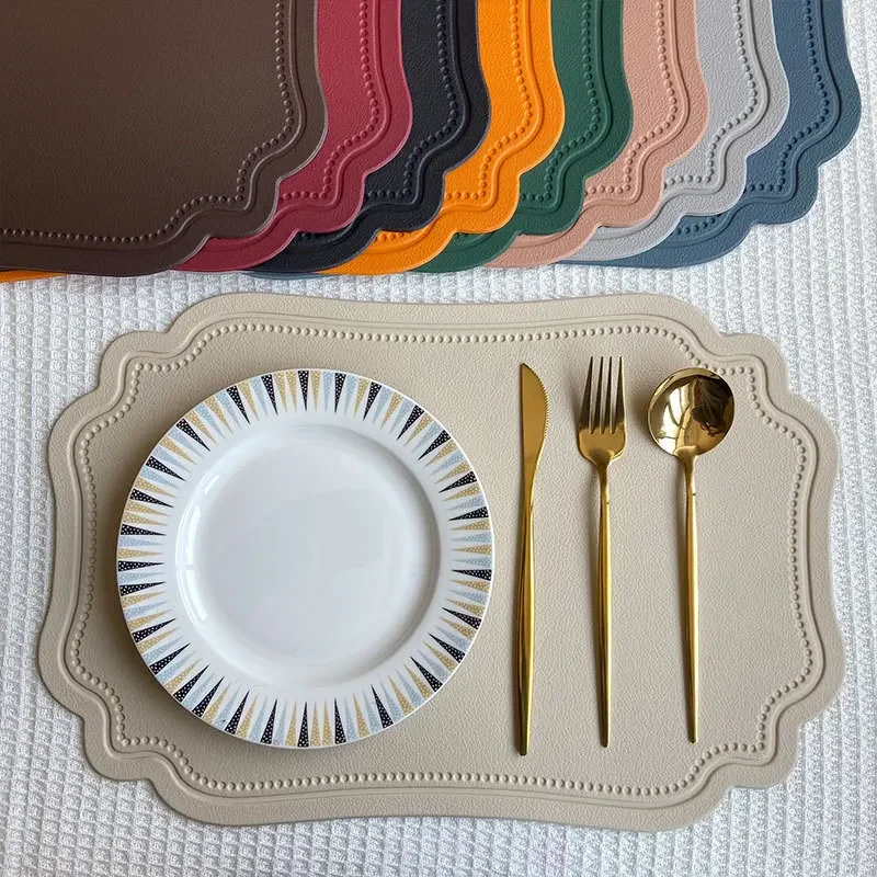 Set de Table Simili Cuir Beige