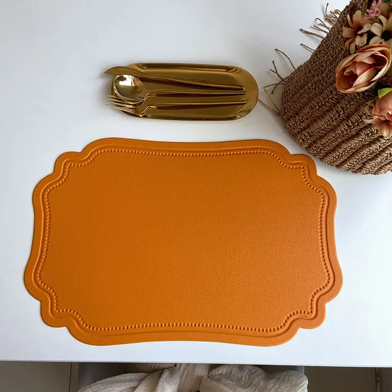Set de Table Simili Cuir Orange
