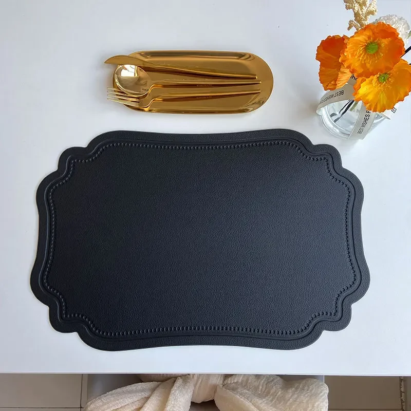 Set de Table Simili Cuir Noir