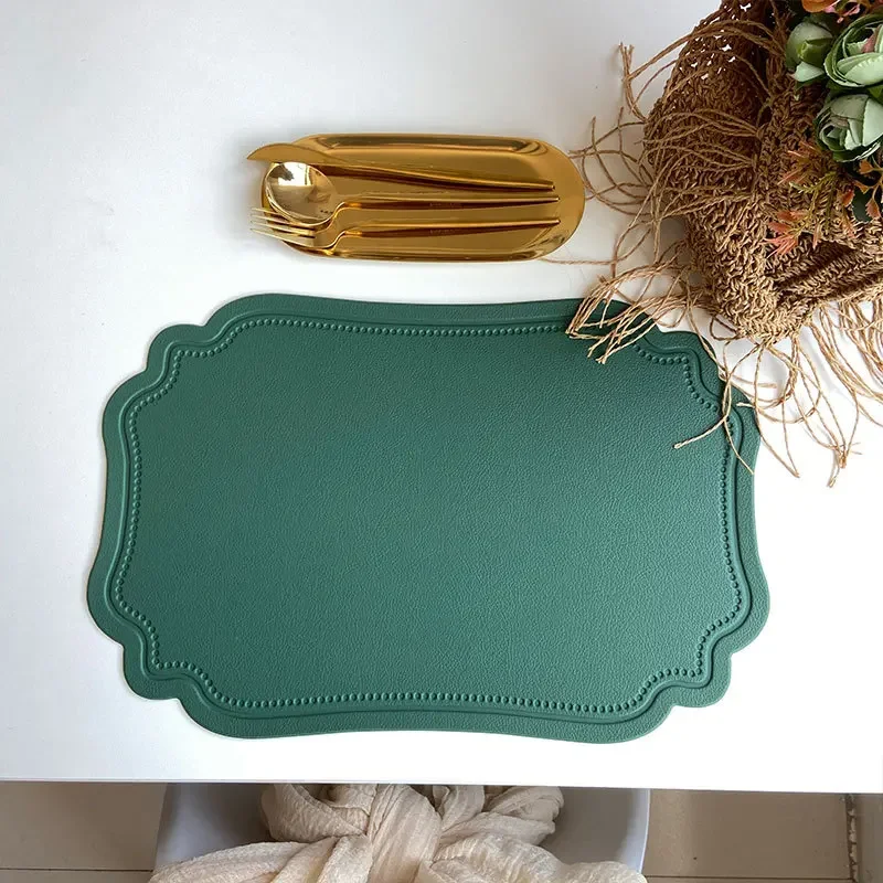 Set de Table Simili Cuir Vert