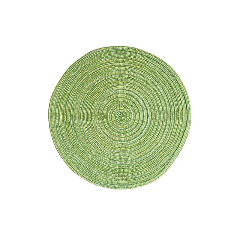Set de Table Tressé Rond Vert