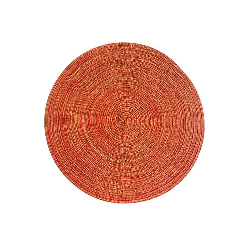 Set de Table Tressé Rond Rouge
