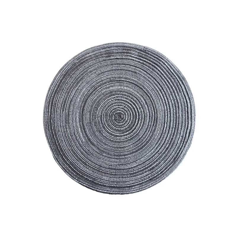 Set de Table Tressé Rond Gris