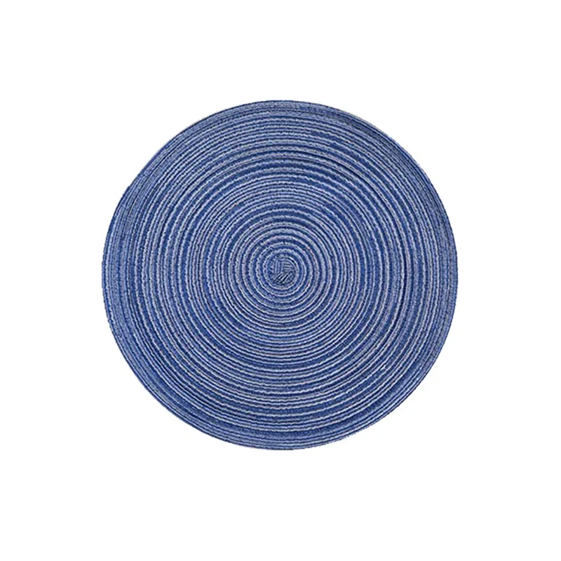 Set de Table Tressé Rond Bleu