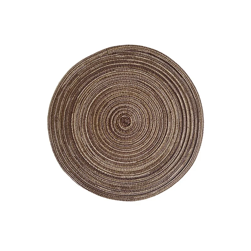Set de Table Tressé Rond Marron