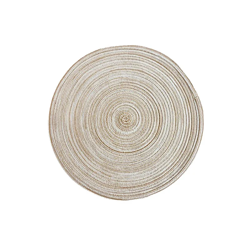 Set de Table Tressé Rond Blanc