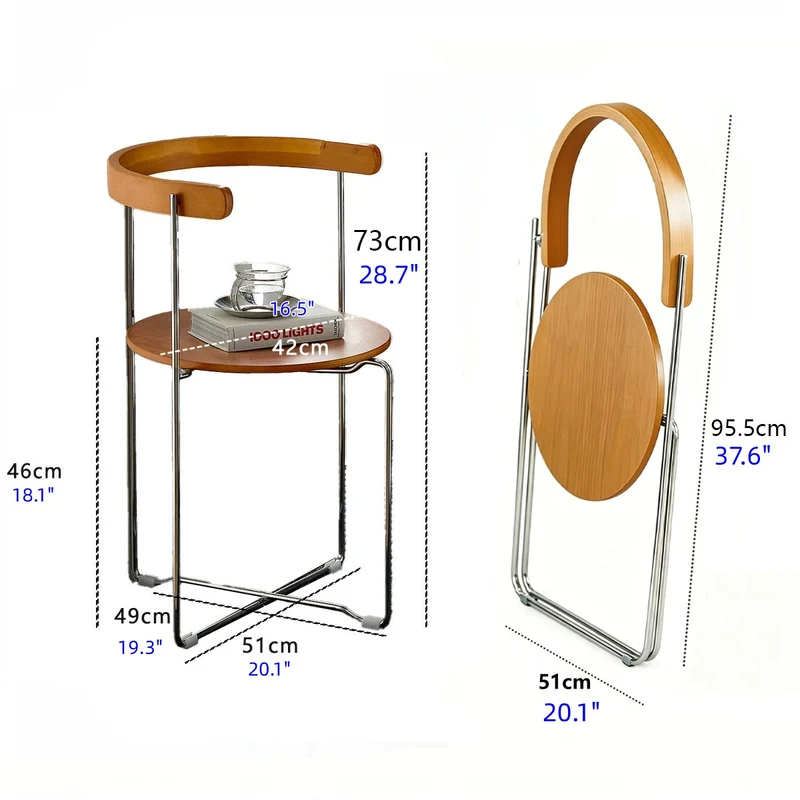 Chaise pliante créative en bois