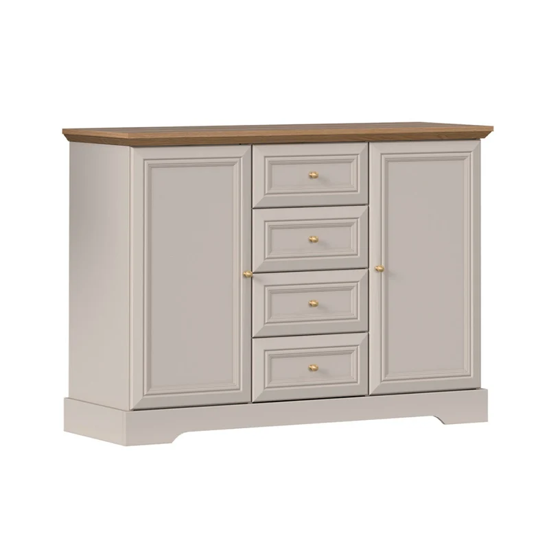 Buffet 2 portes 4 tiroirs Dulci Cachemire et Bois