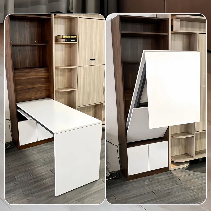 Ensemble de mécanisme de table rabattable invisible fixé au mur