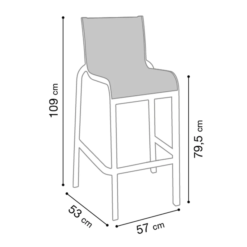 Chaise de bar haute Sunset