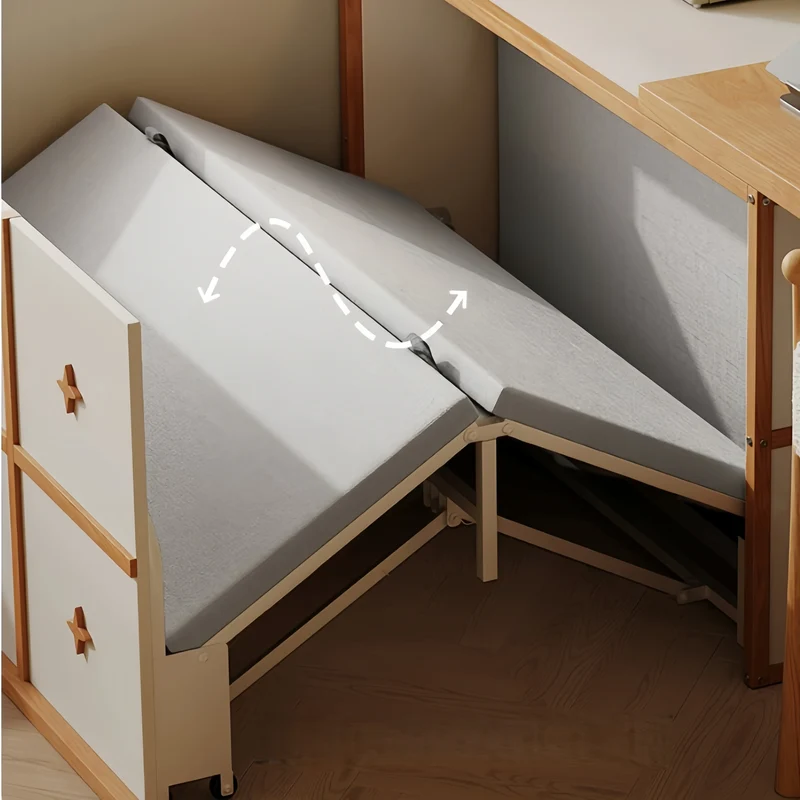 Lit escamotable avec bureau pivotant