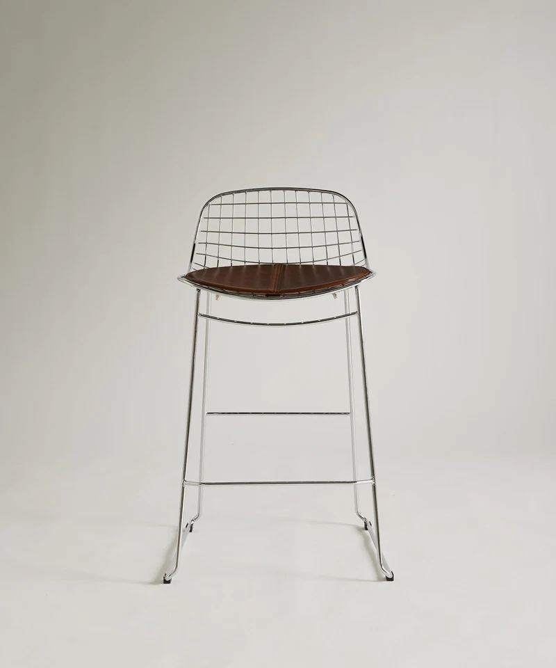 Taburete Alto de Metal Low Back Roma