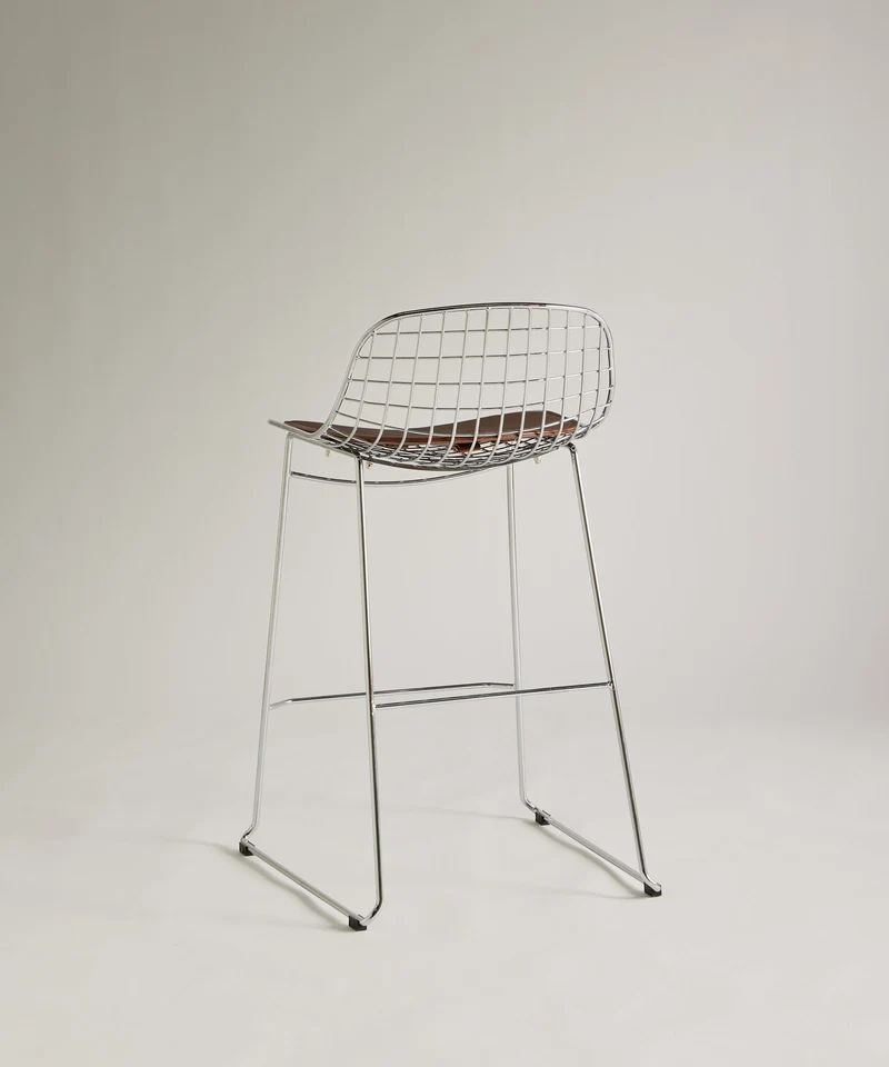 Taburete Alto de Metal Low Back Roma