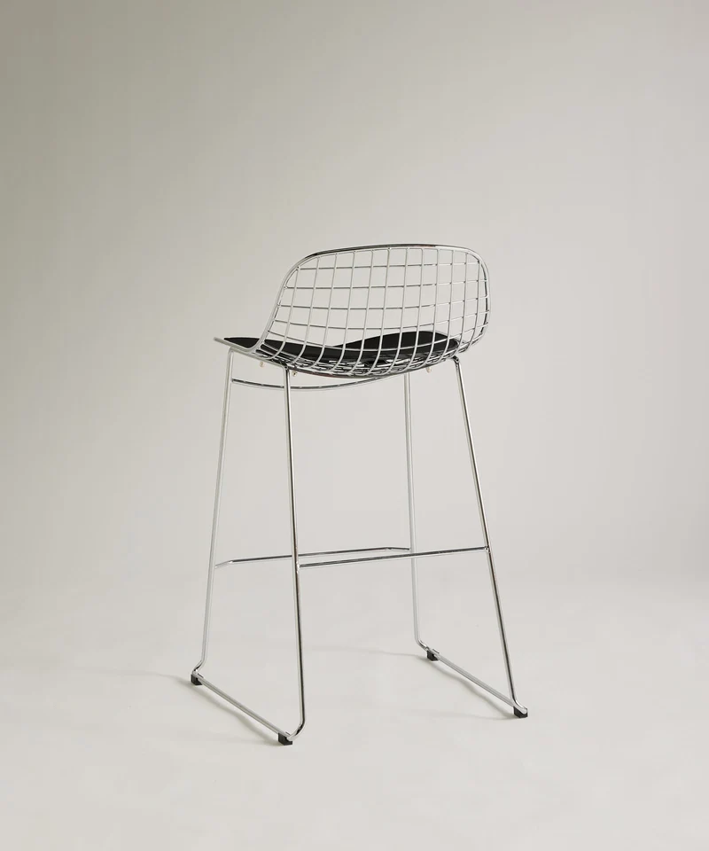 Taburete Alto de Metal Low Back Roma