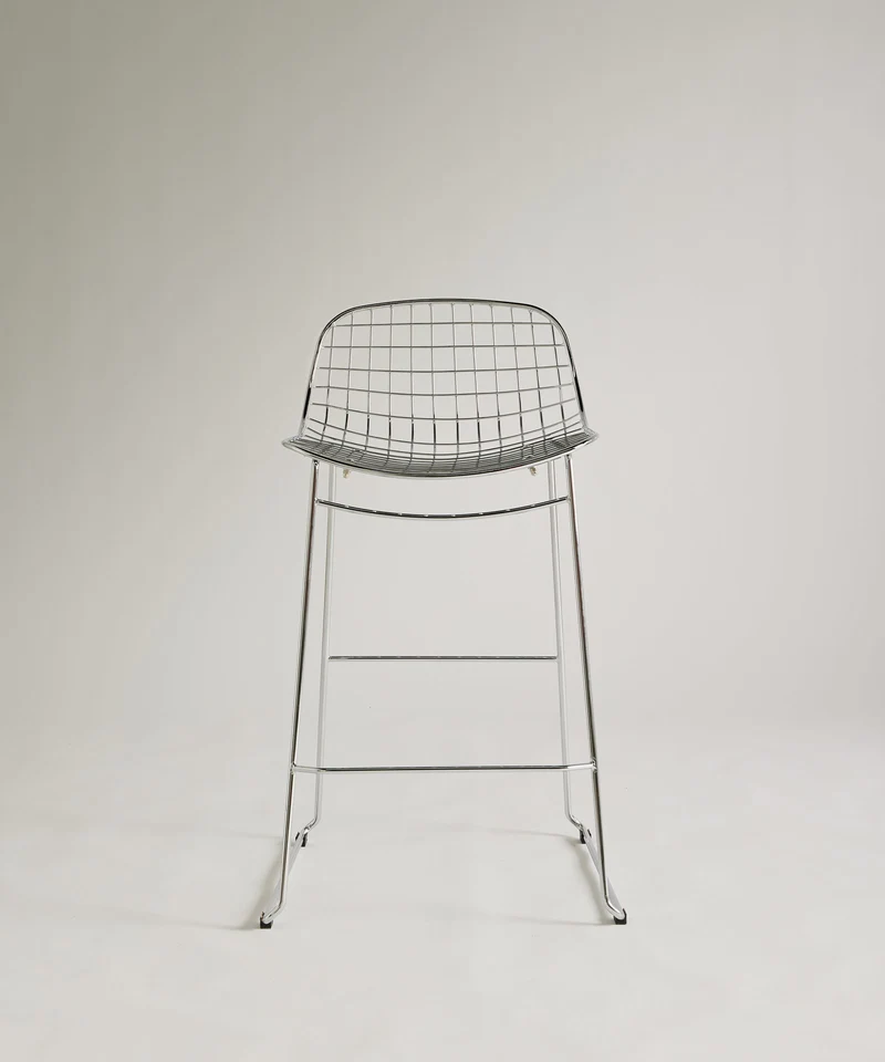Taburete Alto de Metal Low Back Roma