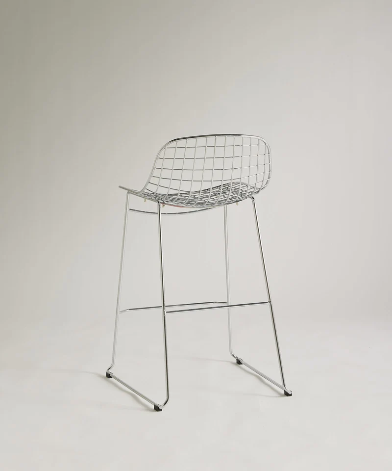 Taburete Alto de Metal Low Back Roma