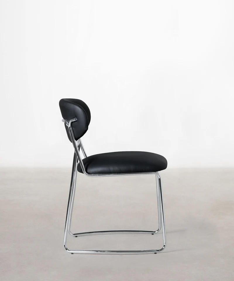 Silla de Comedor de Polipiel y Metal Moritz PU