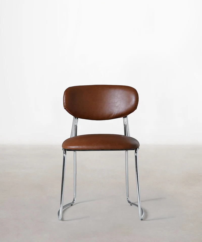 Silla de Comedor de Polipiel y Metal Moritz PU