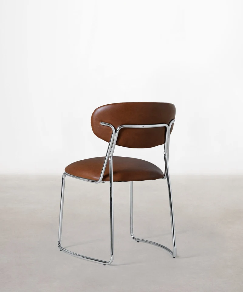 Silla de Comedor de Polipiel y Metal Moritz PU