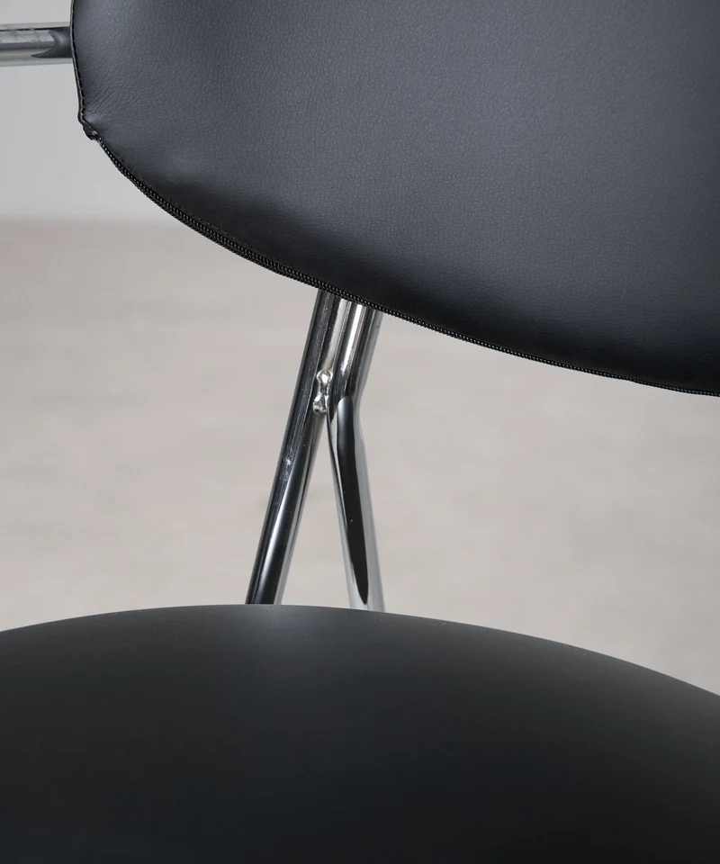 Silla de Comedor de Polipiel y Metal con Reposabrazos Moritz PU